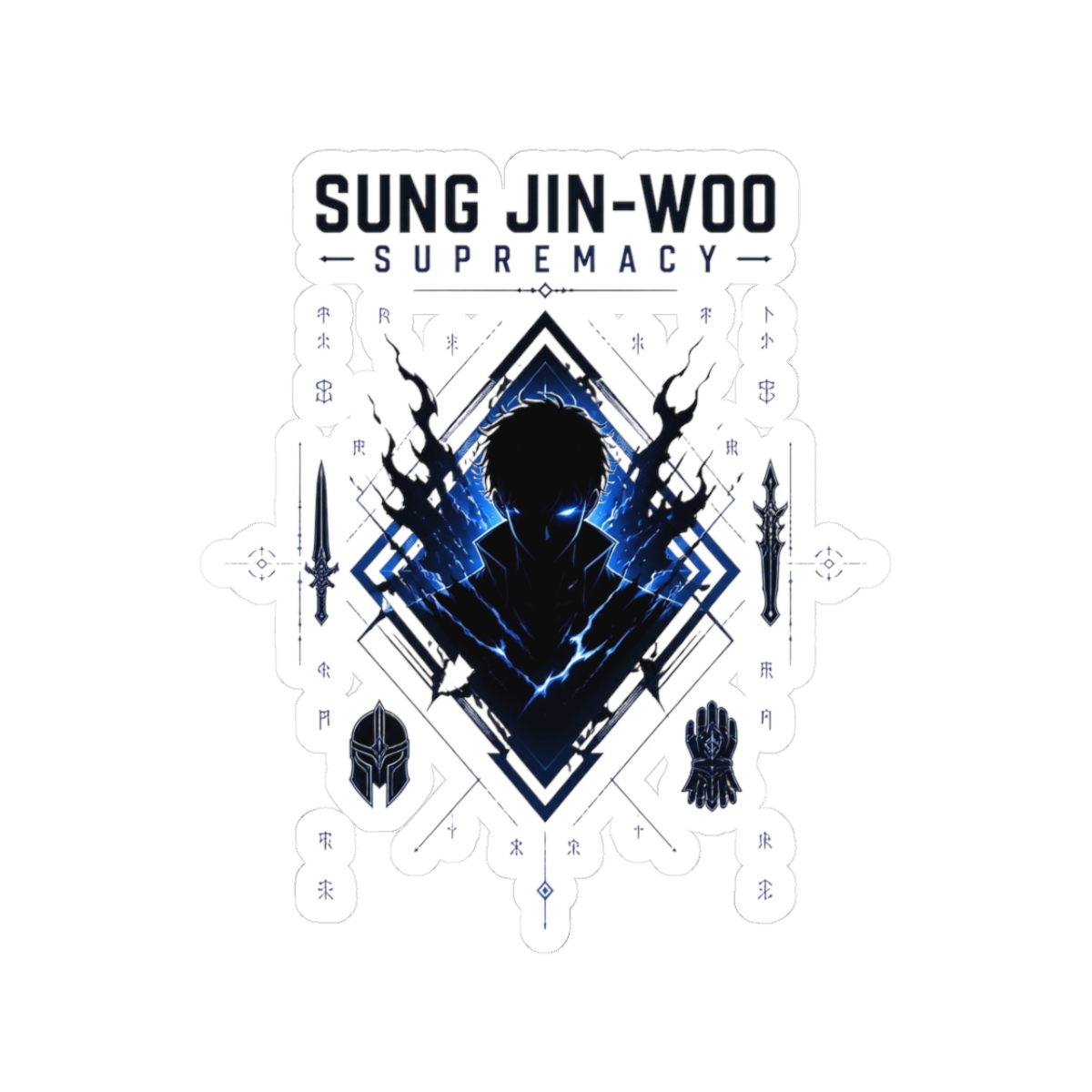 Solo Leveling "Sung Jin-Woo Supremacy" Sticker - alternate angle 1, merchandise