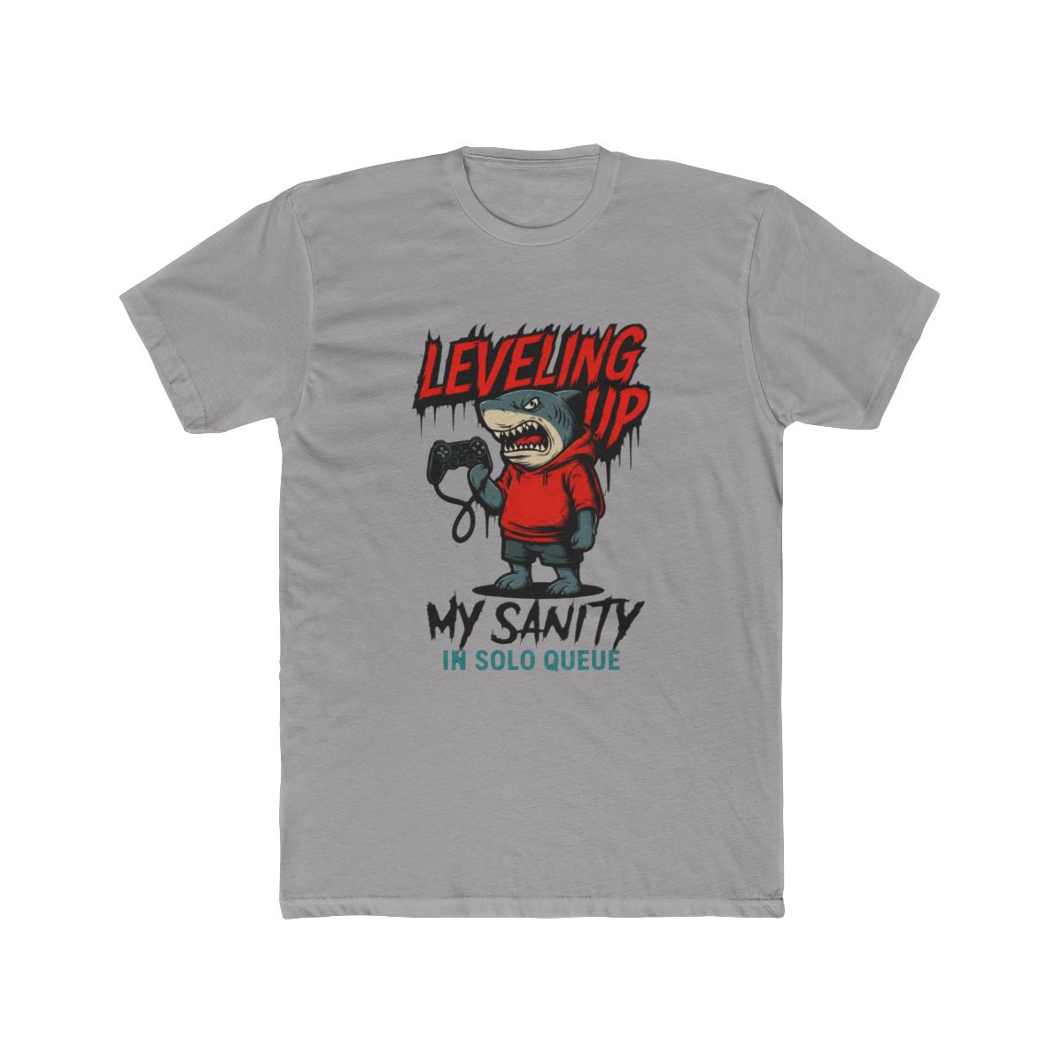 Leveling Up My Sanity Shark Gamer Solo T-Shirt - Official t-shirts merchandise