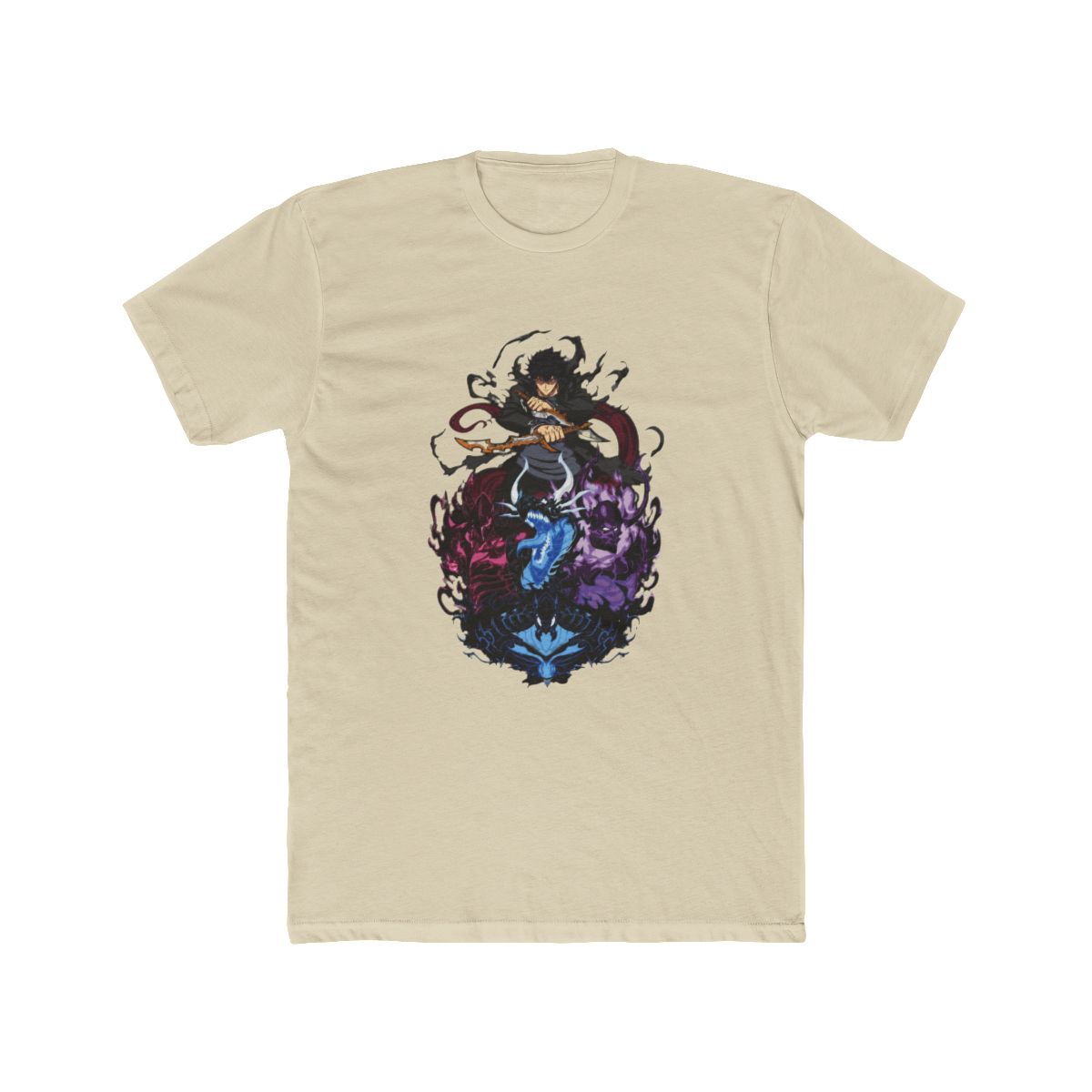 Sung Jinwoo & Summons - Solo Leveling Anime Art T Shirt - alternate angle 4, merchandise