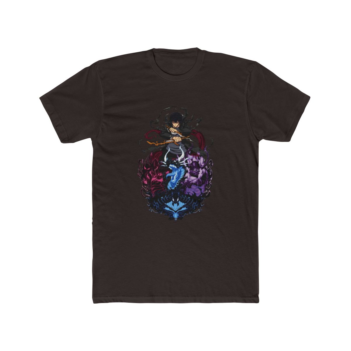 Sung Jinwoo & Summons - Solo Leveling Anime Art T Shirt - alternate angle 3, merchandise