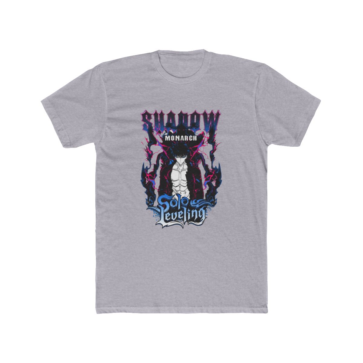 Solo Leveling Shadow Monarch Sung Jinwoo Anime Design T Shirt - alternate angle 5, merchandise