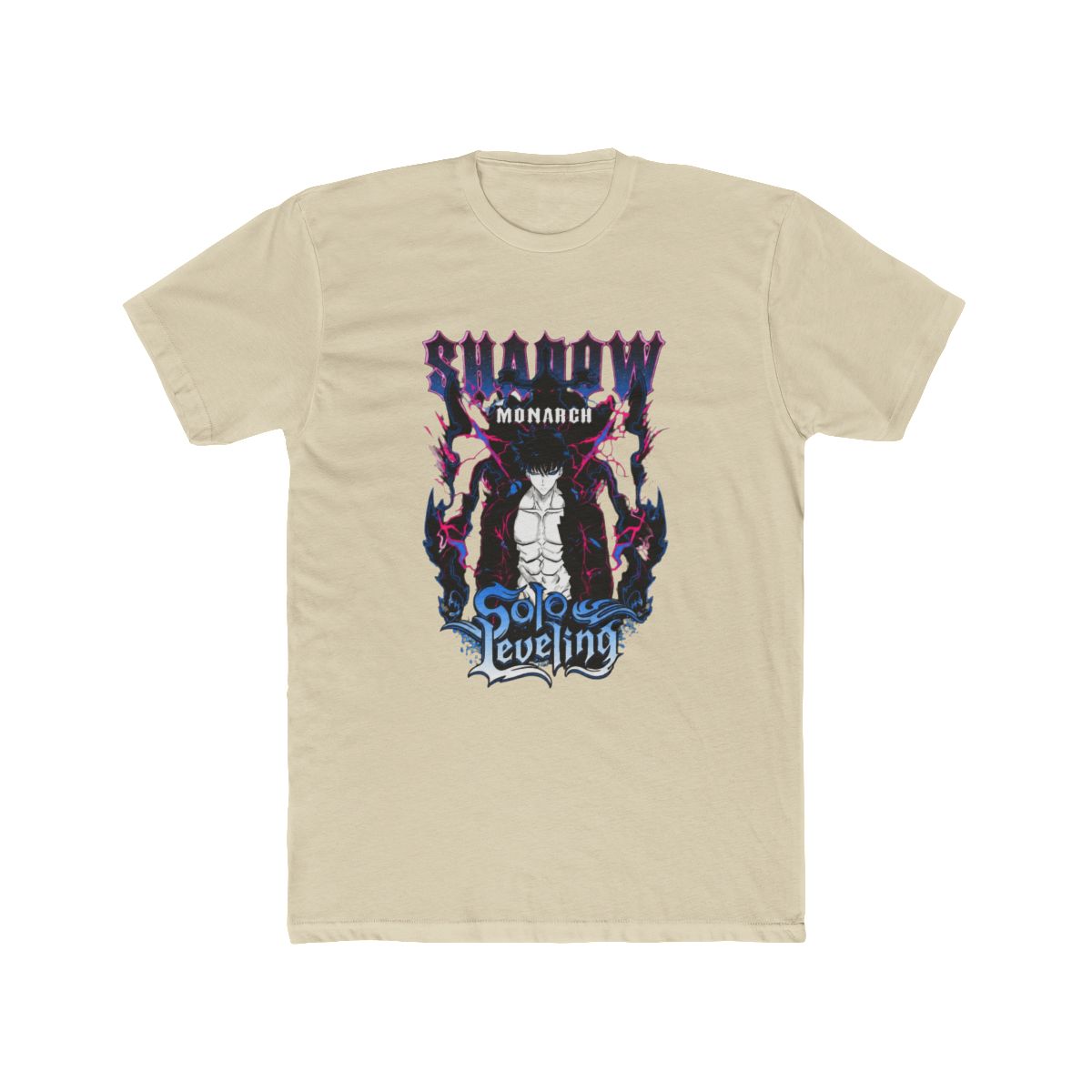 Solo Leveling Shadow Monarch Sung Jinwoo Anime Design T Shirt - alternate angle 4, merchandise