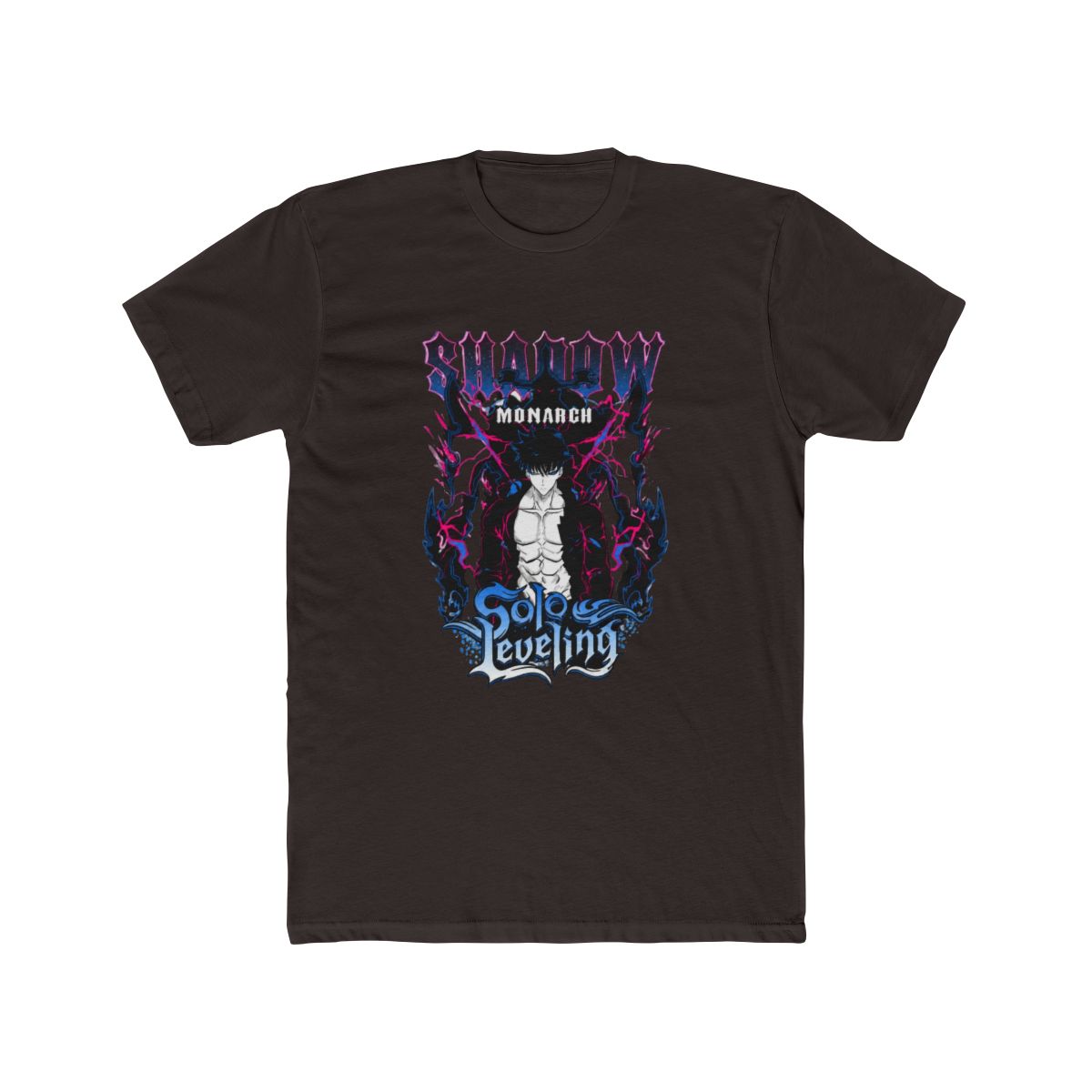 Solo Leveling Shadow Monarch Sung Jinwoo Anime Design T Shirt - alternate angle 3, merchandise