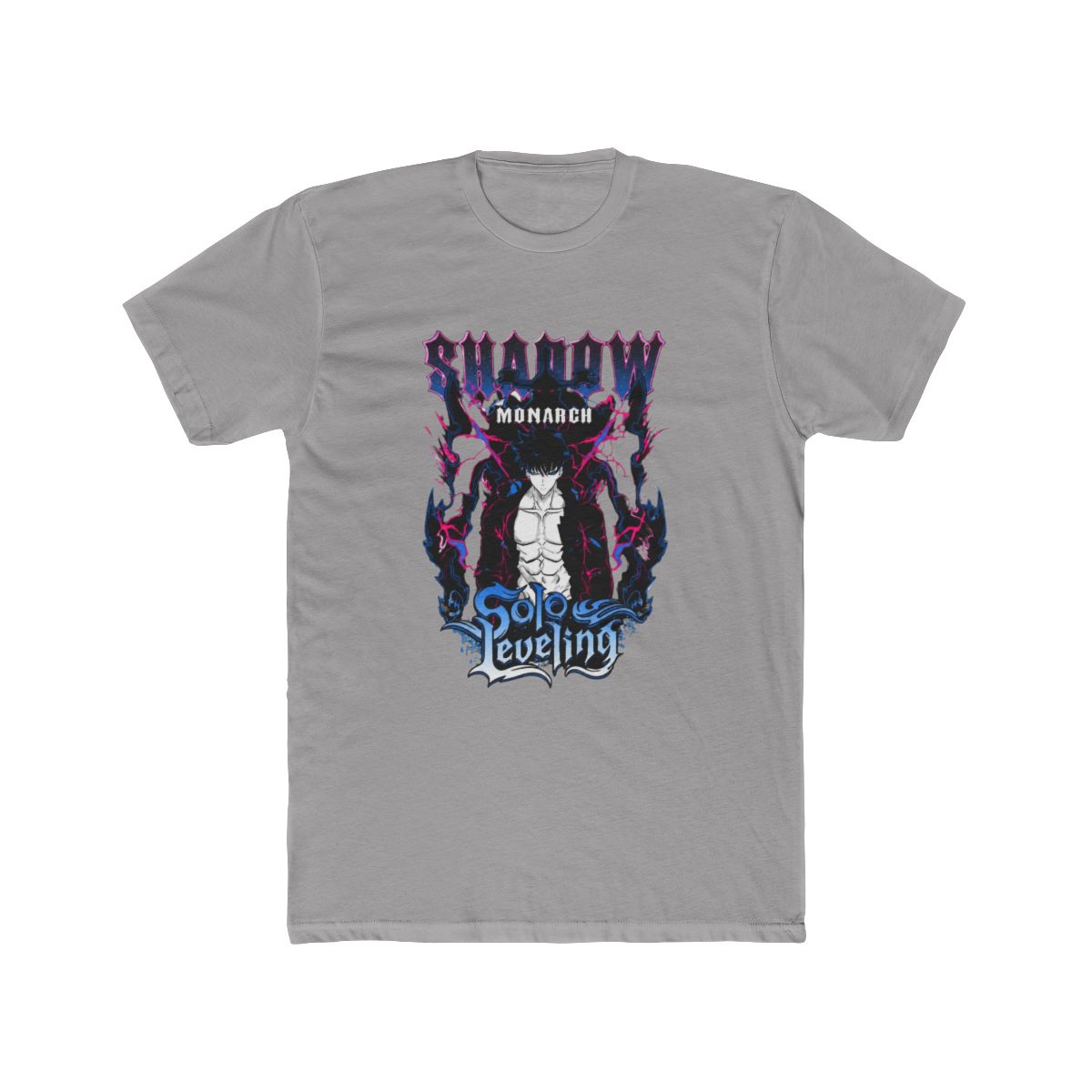 Solo Leveling Shadow Monarch Sung Jinwoo Anime Design T Shirt - alternate angle 2, merchandise