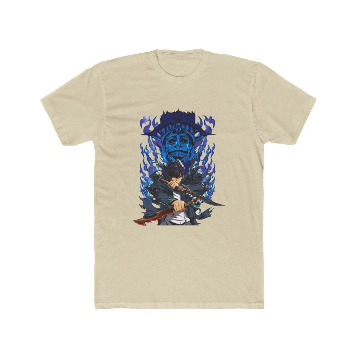 Solo Leveling Sung Jinwoo God Statue Shadow T Shirt — official Solo Leveling T-Shirts