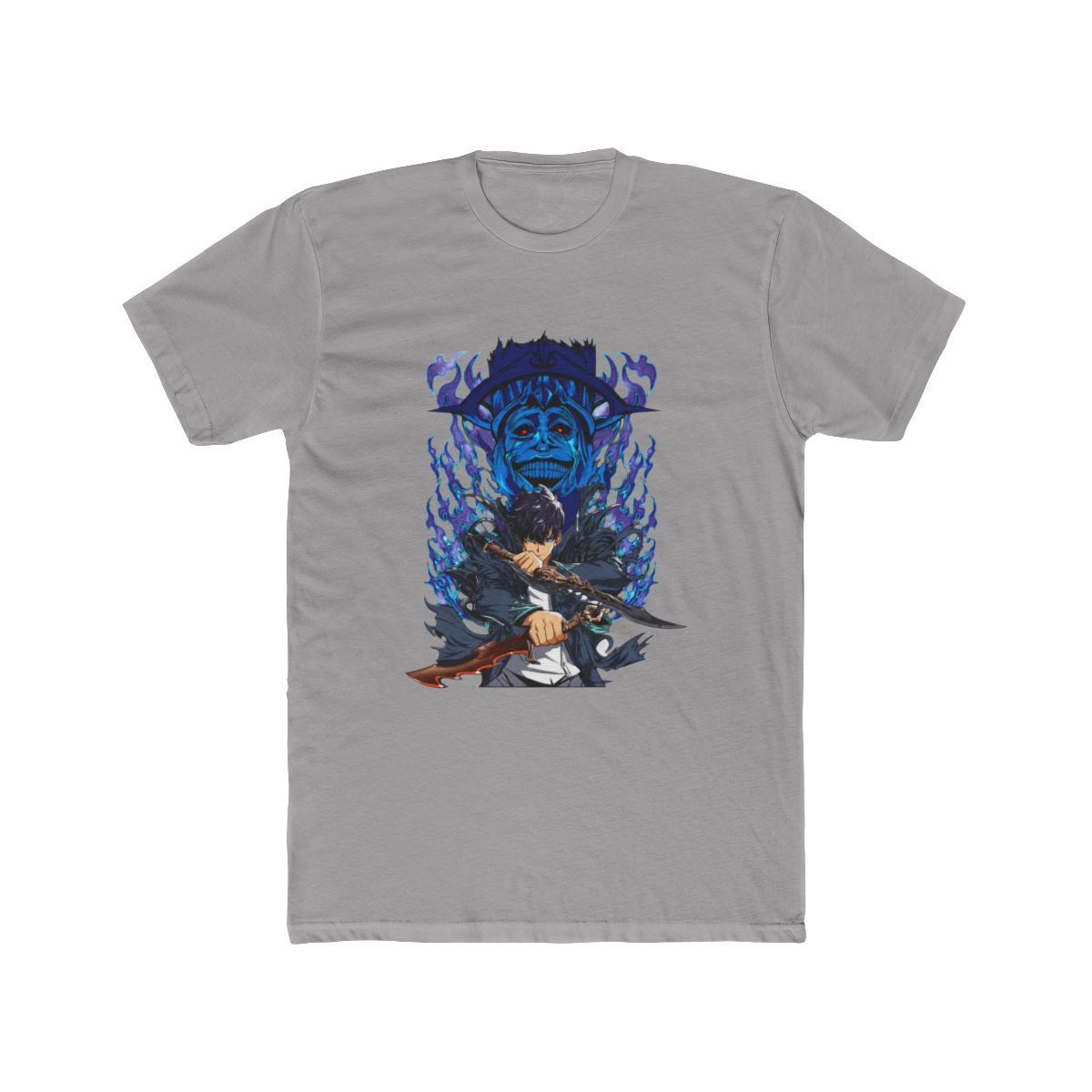 Solo Leveling Sung Jinwoo God Statue Shadow T Shirt - alternate angle 2, merchandise