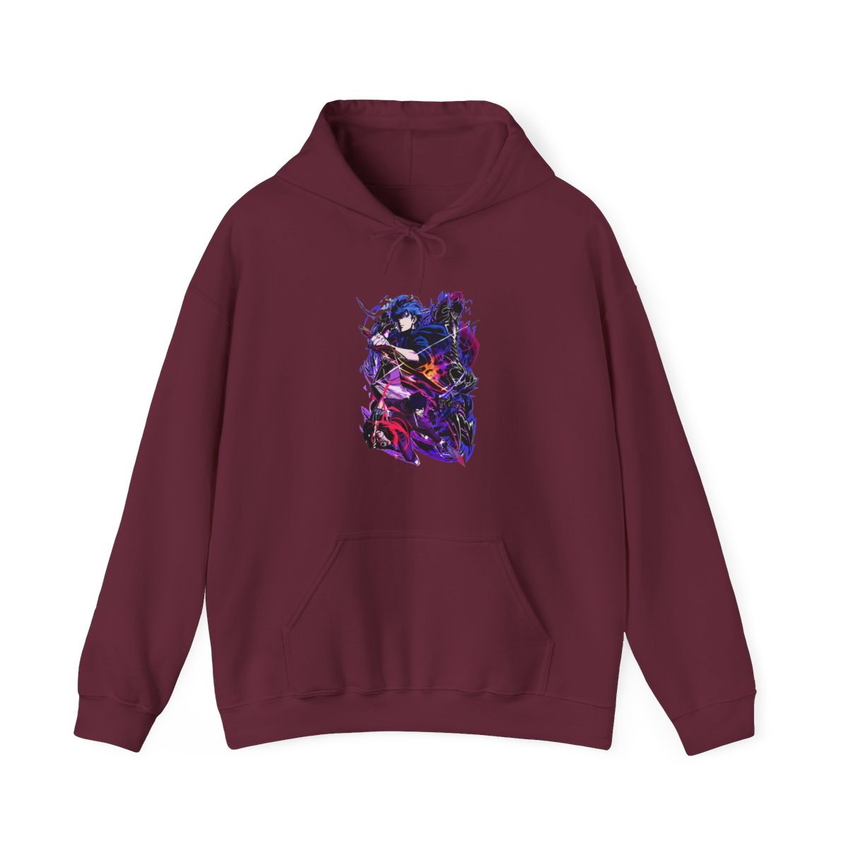 Jinwoo Sung Shadow Monarch Solo Leveling Black Hoodie - alternate angle 5, merchandise